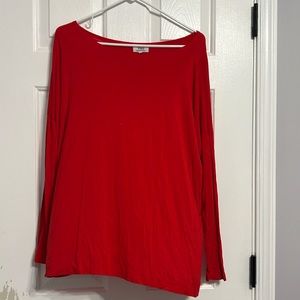 Piko | Long sleeve true red blouse